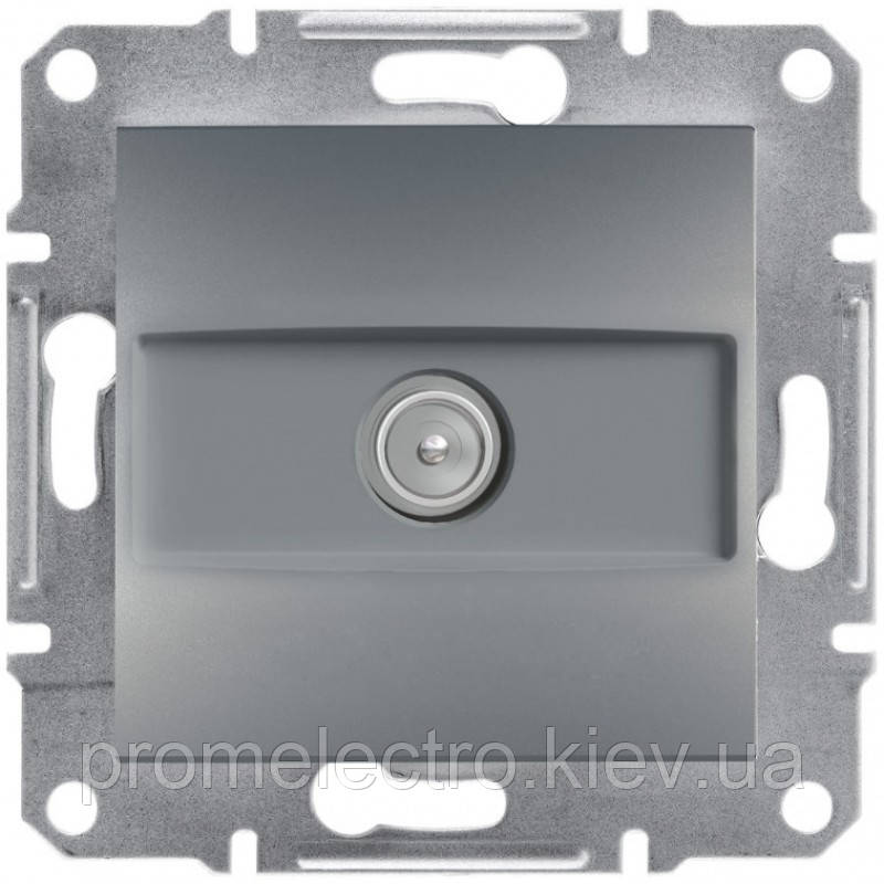 Розетка Schneider-Electric Asfora Plus TV кінцева (1 дБ) сталь (EPH3200162)