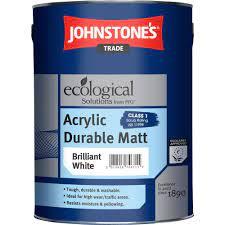Фарба акрилова водоемульсійна johnstone's Acrylic Durable Matt мат білий 10 л