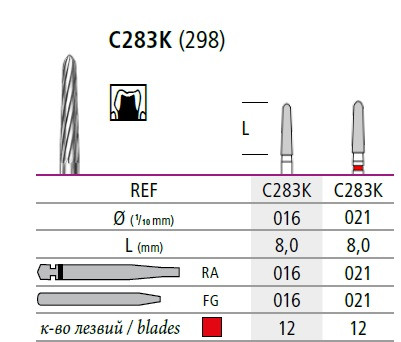 Твердосплавний бор-фінір C283K