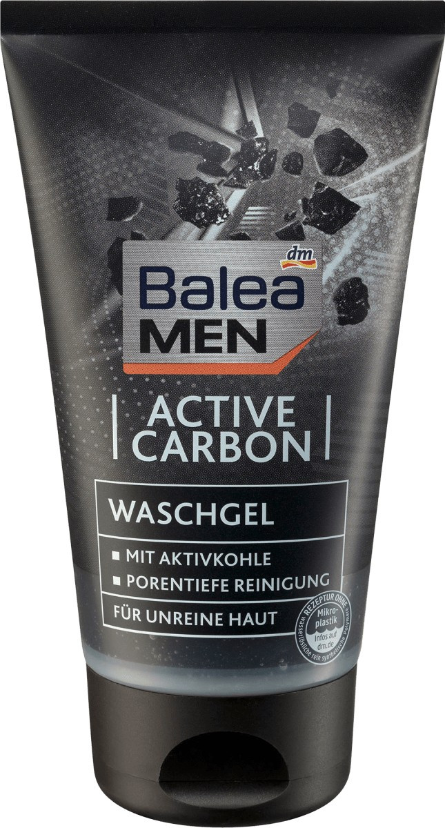 Гель для лица с активным углем Balea MEN, 150 мл (Германия) - фото 1 - id-p1448711706