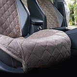 Накидки на сидіння з Алькантари PREMIUM Коричнивые - повний комплект ОРИГІНАЛ ПОЛЬЩА, фото 6