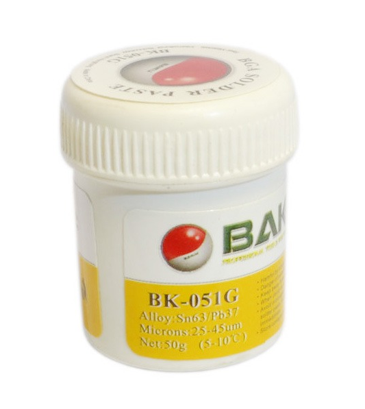 Паяльная паста Baku BK-051G оловянно-свинцовая 50 грамма, подходит для ...