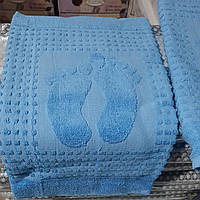 Набір Махрові рушники для ніг блакитні - 6 шт - 50 * 65 см