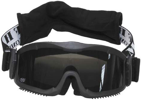 Захисні окуляри "Thunder deluxe" чорні з 2 додатковими стеклами MFH 