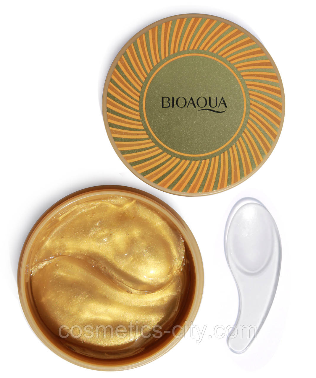 Гідрогелеві патчі Bioaqua Hydrating Moisturizing Eye Mask з колоїдним золотом, 60 шт (примята упаковка)