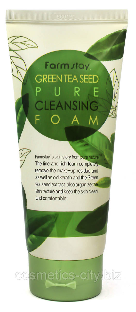 Пінка для вмивання Farmstay Green Tea Seed Pure Cleansing Foam, 180 мл. (прим'ята упаковка)