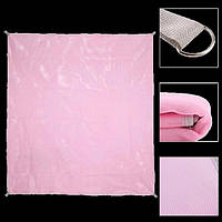 Розовый пляжный коврик большой - 2мх2м оригинал Clapsand, покрывало антипесок, плед на пикник с кольцами