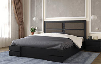 Ліжко дерев'яне двоспальне Кардинал з підйомним механізмом 180х200, Сосна