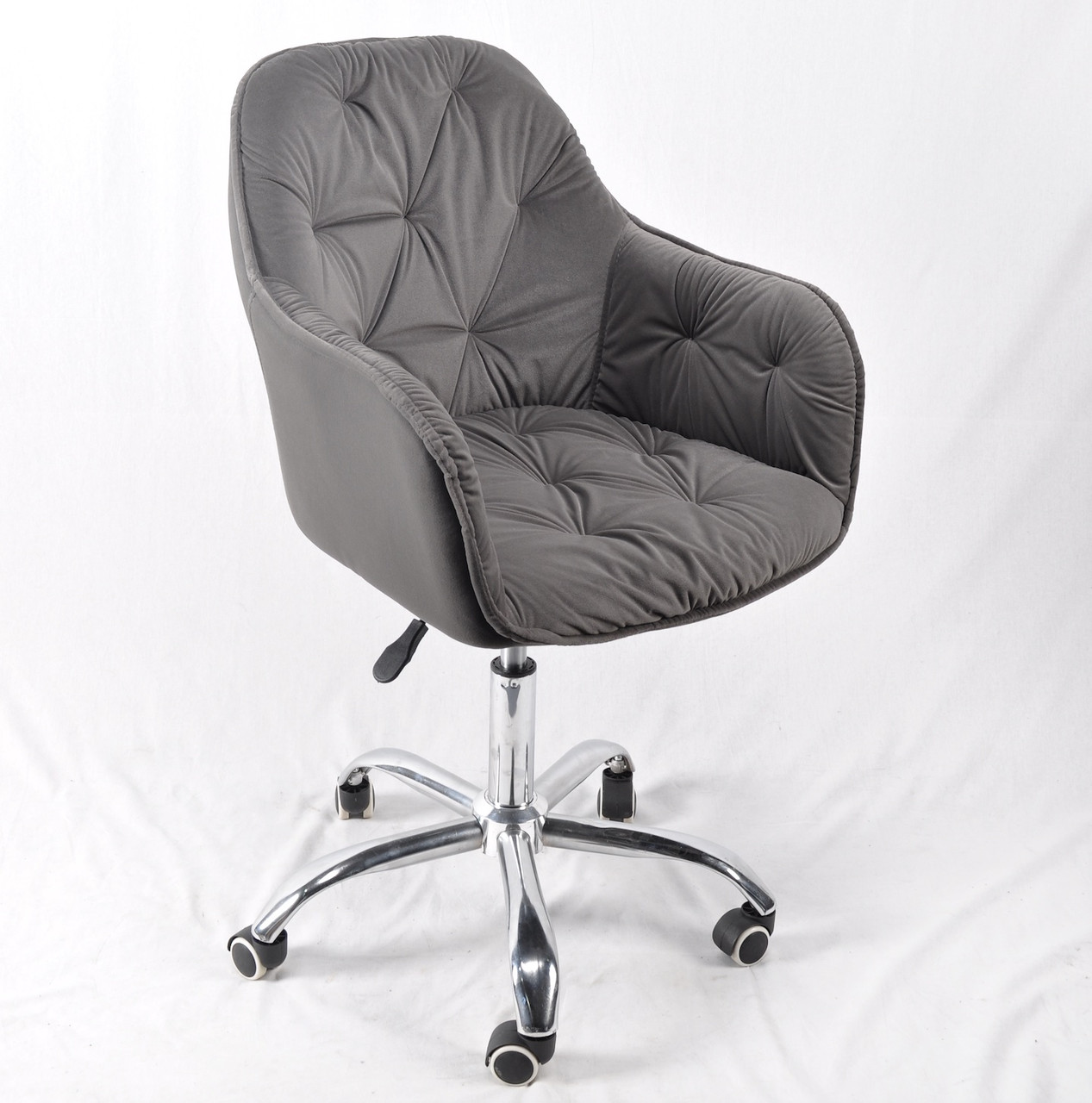 Крісло офісне на колесах Маріо MARIO CH - OFFICE сірий оксамит, стілець майстра, фото 1