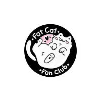 "Фан-клуб толстых котов Fat cat Fan club" значок (пин) металлический