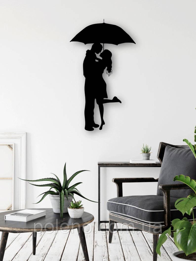 Декоративне панно Закохані під парасолькою