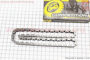 Ланцюг ГРМ 166FMM,166FMM,163FMM, Geon X-Road Light, CR6, CR4, Scrambler, Loncin,Tekken, Viper, (3X4-104L)