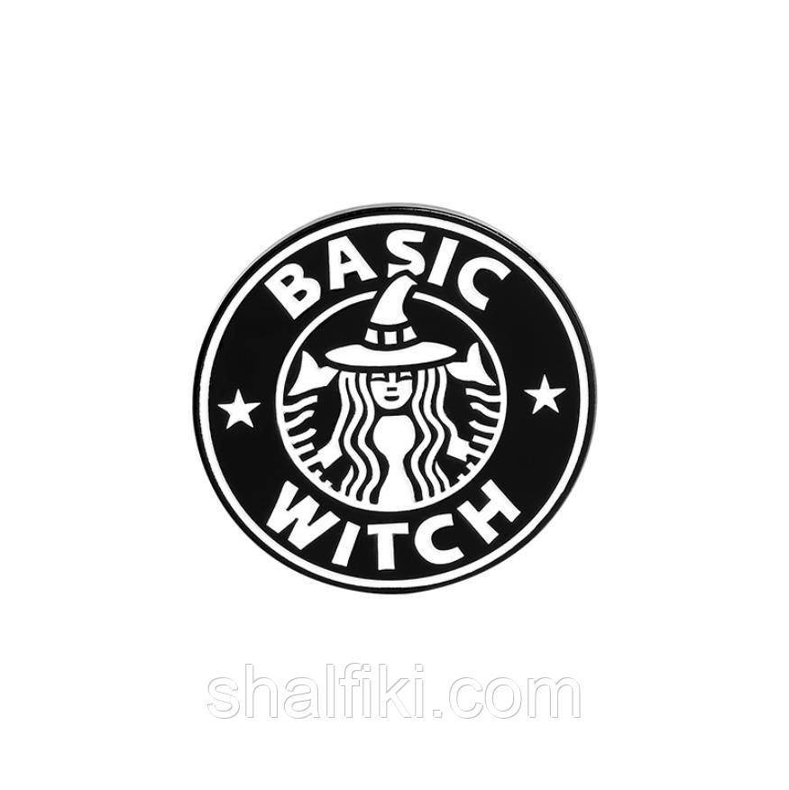 "Типова відьма Basic witch чорна" значок (пін) металевий