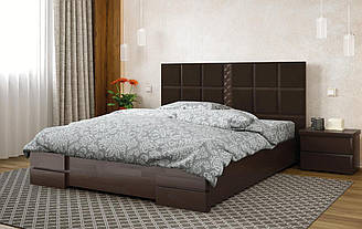 Ліжко дерев'яне двоспальне Прованс з підйомним механізмом 160х200, Бук
