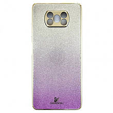 Чохол-накладка Swarovski Full Camera для Xiaomi Poco X3 фіолетова