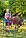Підставка для горшкових квітів ДРЕВОДЕЛЯ "Флора тріо" 75х67х24см Сіра патина (020802), фото 6