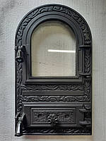 Дверцята для пічки з склом "Визерунок"