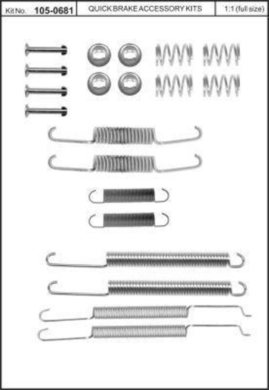 Пружинки Тормозных Колодок Бар VW Caddy 2/B-4 SK Octavia/Roomster ...