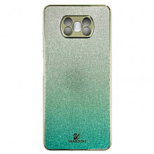Чохол-накладка Swarovski Full Camera для Xiaomi Poco X3 бірюзова