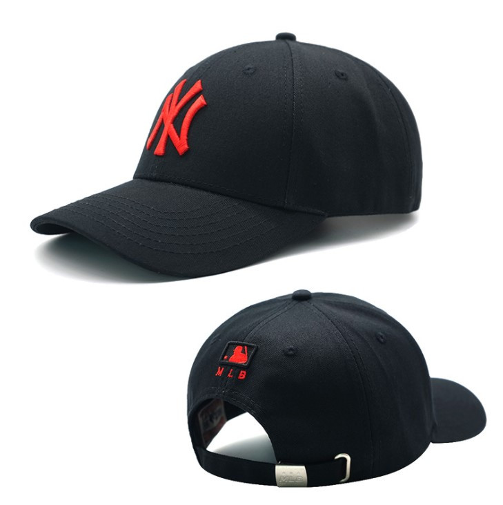 Кепка Бейсболка New York Yankees NY MLB Нью-Йорк Янкіз Чорна з червоним лого