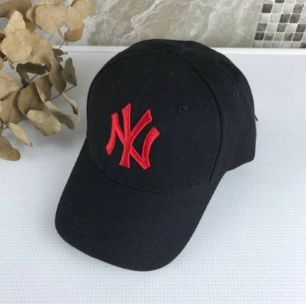 Кепка Бейсболка New York Yankees NY MLB Нью-Йорк Янкіз Чорна з червоним лого, фото 3