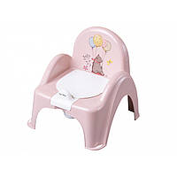 Детский горшок стульчик музыкальный Tega baby PO-073 Лесная сказка Польша pink, светло розовый