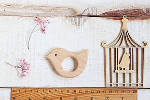 Гризунок дерев'яний "Пташка"