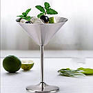 Келих для мартіні 220 мл REMY-DECOR срібло з нержавіючої сталі, фото 3
