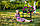 Підставка для горшкових квітів ДРЕВОДЕЛЯ "Флора дуо" 58х46х24см Сіра патина (020702), фото 7