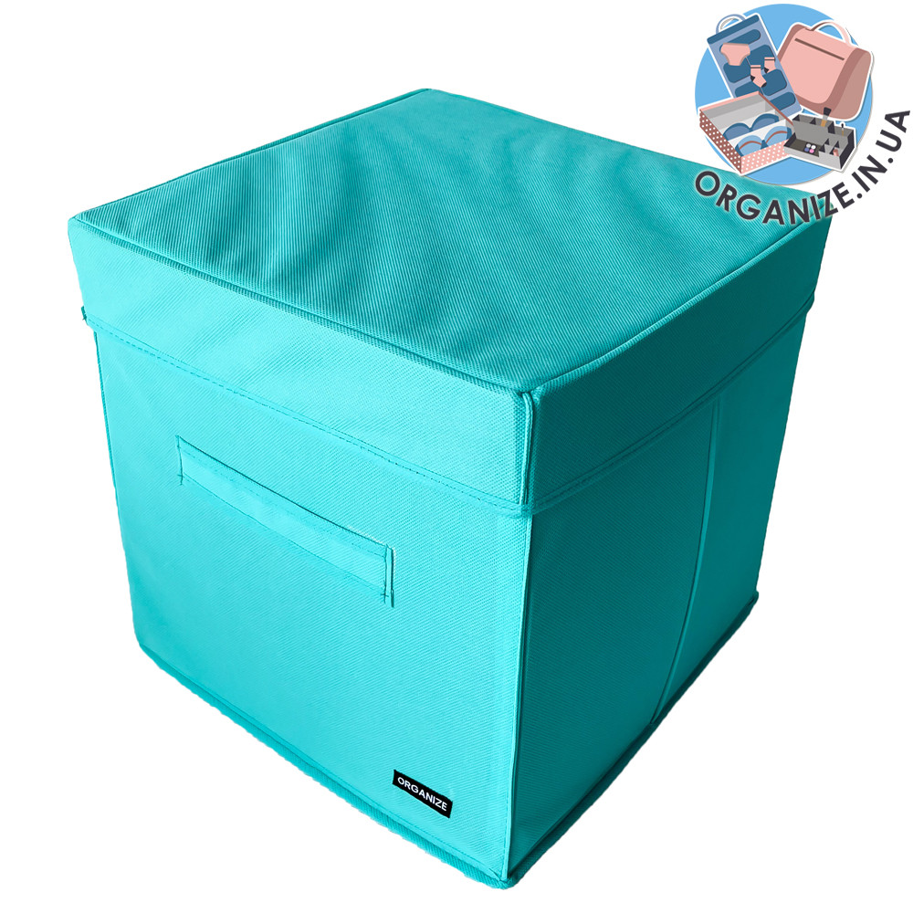Ящик з кришкою 30*30*30 см ORGANIZE (блакить)
