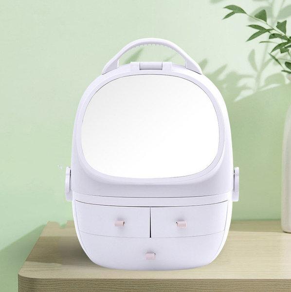 Органайзер для косметики 4 секції з LED дзеркалом W-25, фото 1