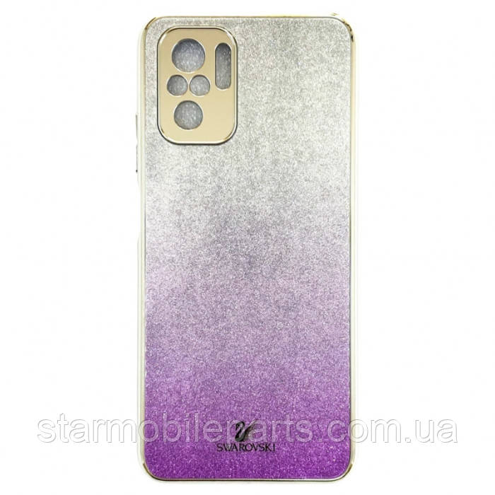 Чохол-накладка Swarovski Full Camera для Xiaomi Redmi Note 10 фіолетова