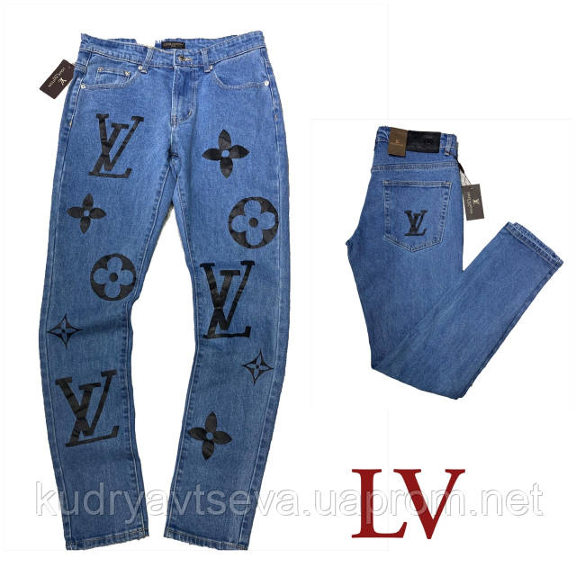 LOUIS VUITTON ダークブルー ジーンズ Джинси чоловічі Louis Vuitton у люкс якості, ціна: 3400 ₴, купити