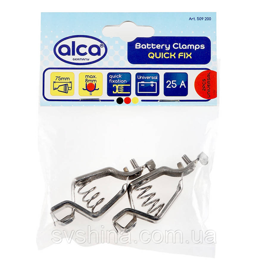Клеми акумуляторні "Quick Fix", Alca, 2 шт., 25 A, 509200