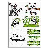 Панда вафельна картинка