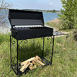 Мангал-барбекю на 12 шампурів Товщина жаровні 4 мм подарунок, фото 5