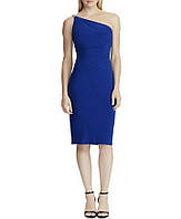 Платье Lauren Ralph Lauren коктейльное на одно плечо с рюшами,синий,размер XXL,100% оригинал,USA.