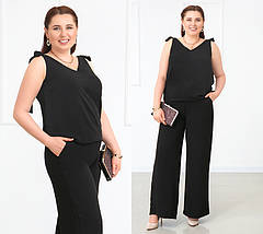 Літній жіночий костюм з широкими брюками "Ясмін"| Норма і батал| Розпродаж моделі, фото 5