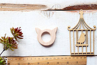 Гризунок дерев'яний "Котик"