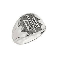 Серебряный перстень Трезубец с гербом Украины DARIY 702п