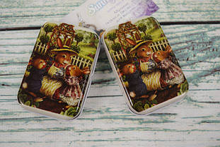 Жестяна коробочка-гольниця принт "Зайці" "1