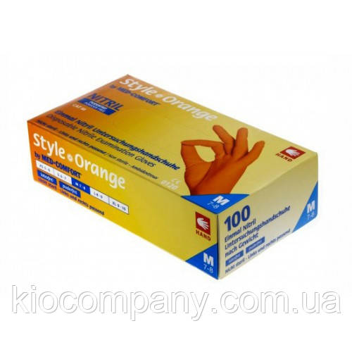 Нитриловые Перчатки медицинские неопудренные, STYLE AMPRI Orange XS. 50 пар\100 шт. - фото 4 - id-p1448885423