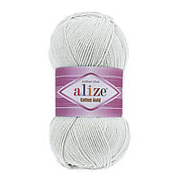 Турецкая пряжа для вязания Alize COTTON GOLD (Котон Голд) полухлопок 533 пастельно -серый