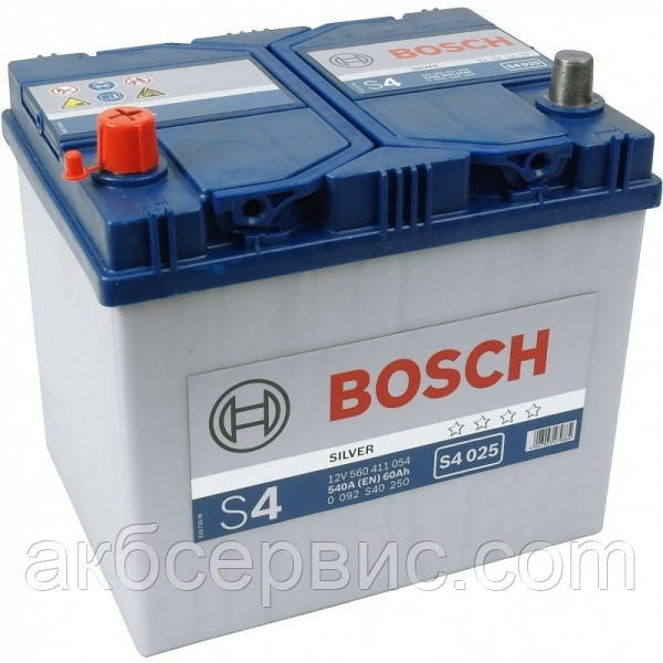 Акумулятор автомобільний Bosch 6СТ-60 S4 Silver (S40 250)
