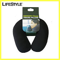 Ортопедическая подушка для путешествий Memory Foam Travel Pillow / Дорожная подушка подкова