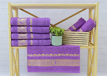 Рушник махровий банний Parisa Home "Греція" (бузкове) 70х140см.