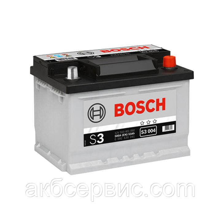Акумулятор автомобільний Bosch 6СТ-53 S3 (S30 041)