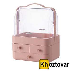 Органайзер для косметики 4 секції Three Drawers YM206-1 Рожевий