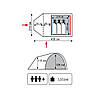 Намет тримісний Totem Carriage TTT-016 двошаровий з тамбуром, фото 2