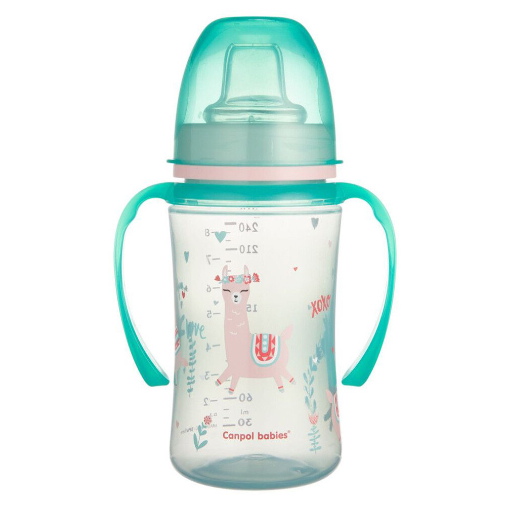 Кружка тренувальна зелена Canpol Babies EasyStart Sweet Fun 240 мл (5901691813403)
